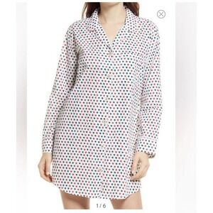 roller rabbit holiday hearts night shirt Size Medium